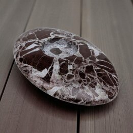 Burgundy Marble Tealight Candle Holder – Natural Stone Home Decor null