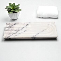 White Marble Incense Holder – Natural Stone Aromatherapy Decor null