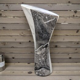 Dark Flame – Abstract Marble Sculpture null