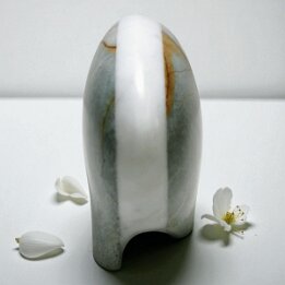 Graceful Gait Sentinel – Abstract Marble Sculpture null