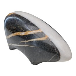 Handcrafted Marble Badger Figurine – Natural Stone Animal Sculpture null