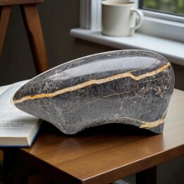 Handcrafted Marble Badger Figurine – Natural Stone Animal Sculpture null