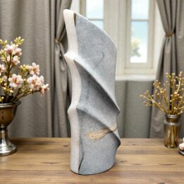 Melted Tower – Tall Abstract Marble Sculpture null