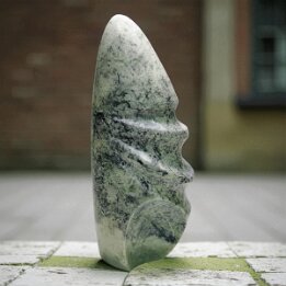 Moss Agate Flame Tower Crystal Sculpture – Natural Stone Home Decor null