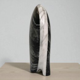 Shadow Flow – Abstract Marble Wave Sculpture null