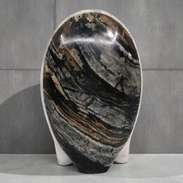 Shadow Flow – Abstract Marble Wave Sculpture null
