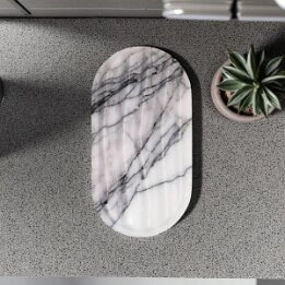 Natural Marble Soap Dish with Drain – Luxury Stone Bathroom Decor null