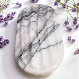Natural Marble Soap Dish with Drain – Luxury Stone Bathroom Decor null