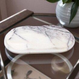 Natural Marble Soap Dish with Drain – Luxury Stone Bathroom Decor null