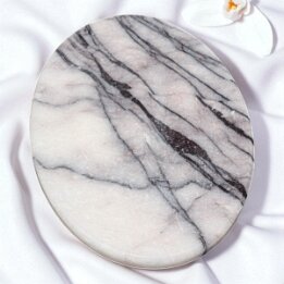Oval Natural Marble Soap Dish – Luxury Stone Bathroom Accessory null