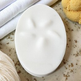 Oval Natural Marble Soap Dish – Luxury Stone Bathroom Accessory null