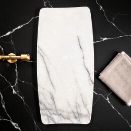 Natural Marble Vanity Tray – Luxury Stone Bathroom Organizer null