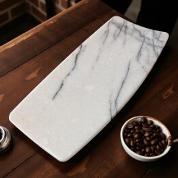 Natural Marble Vanity Tray – Luxury Stone Bathroom Organizer null