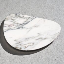 White Marble Jewelry Tray – Luxury Natural Stone Vanity Organizer null